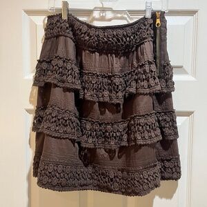 Crochet Brown Skirt